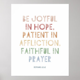 Romans 12:12 Be Joyful in Hope Poster Imprimer