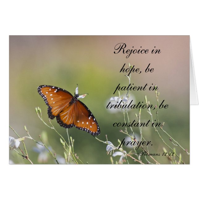 Romans 12:12 butterfly (Front Horizontal)