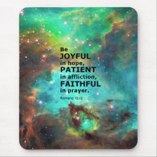 Romans 12:12 mouse pad