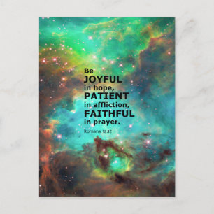 Romans 12:12 postcard