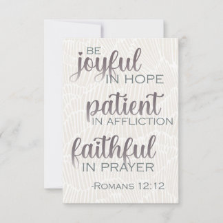 Romans 12:12 Stationary Card
