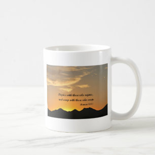 Romans 12:15 coffee mug