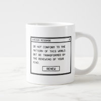 Romans 12:2 Black and White Computer Alert Window