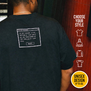 Romans 12:2 Black and White Computer Alert Window T-Shirt