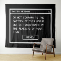 Romans 12:2 Black and White Computer Alert Window
