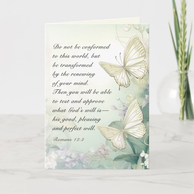 Romans 12:2 Do not Conform to this World Bible Card (Front)