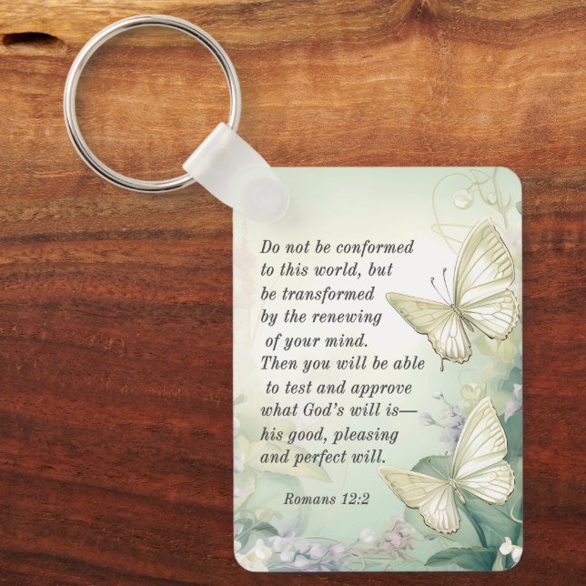 Romans 12:2 Do not Conform to this World Bible Keychain (Front)