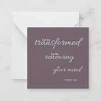 Romans 12:2 Flat Note Card