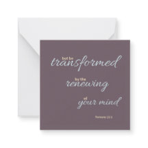 Romans 12:2 Flat Note Card
