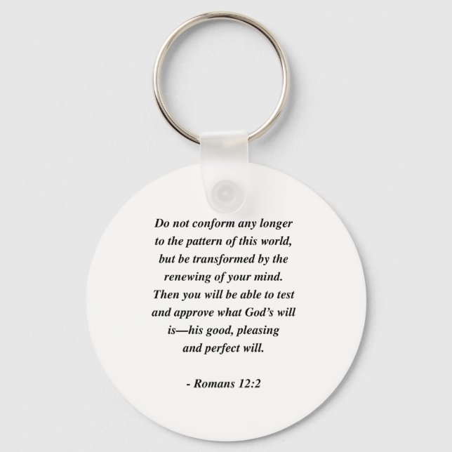 ROMANS 12:2 KEYCHAIN (Front)