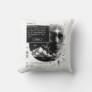 Romans 12:2 Renew Your Mind System Message Alert Throw Pillow