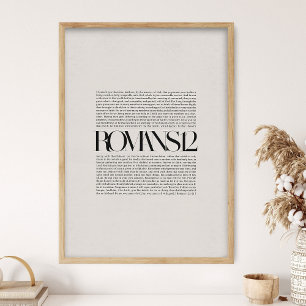 Romans 12, Bible Verse, Christian Wall Art, Faith Poster