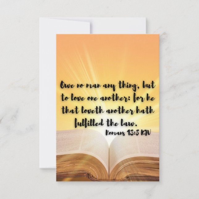 Romans 13:8 KJV Bible Verse Pic Appartement Carte  (Devant)