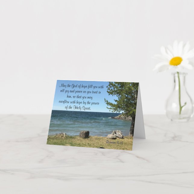 Romans 15:13 card (Small Plant)