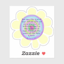 Romans 15:13 Custom-Cut Vinyl Stickers