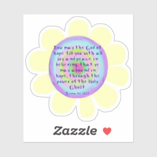 Romans 15:13 Custom-Cut Vinyl Stickers