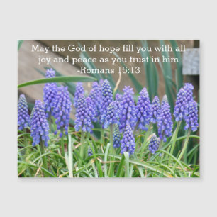 Romans 15:13 Hyacinth Magnetic Card