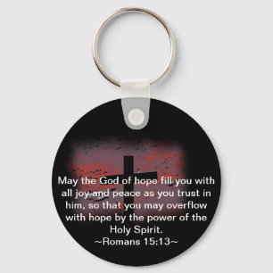 Romans 15:13 keychain