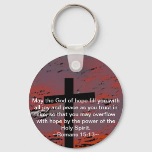 Romans 15:13 keychain
