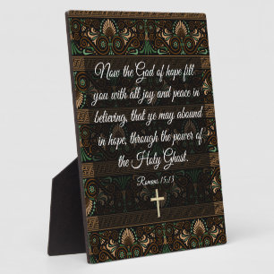 Romans 15:13 plaque