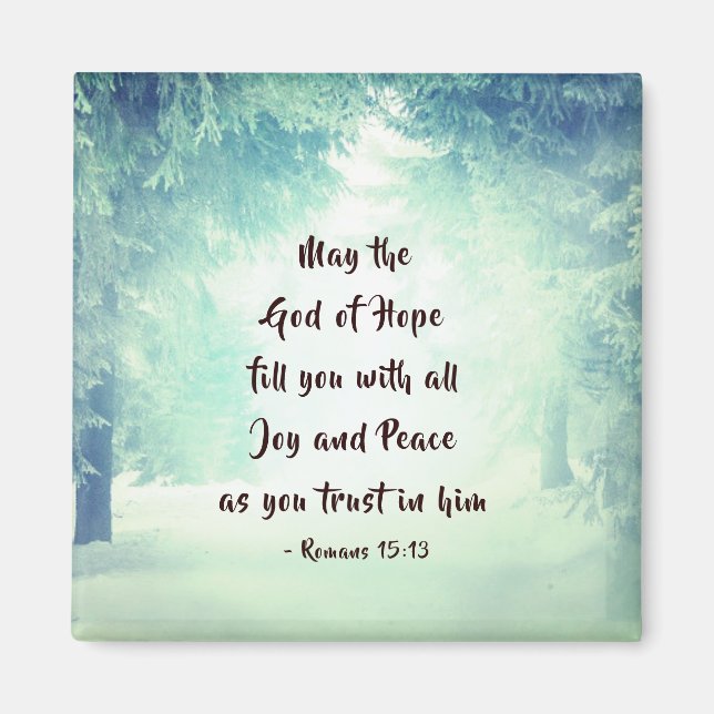 Romans 15:13 The God of Hope Magnet (Front)
