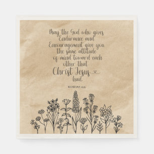 Romans 15:5 Bible Verse Paper Napkins