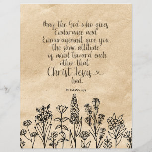 Romans 15:5 Christian Bible Verse Image Flyer