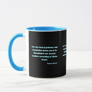 Romans 15:5 KJV Bible Scripture Two-Tone Mug