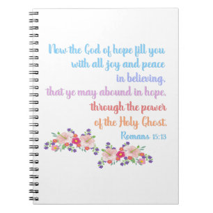 Romans 15 Bible Verse Design Notebook