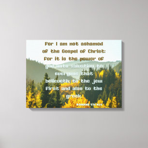 Romans 1:16 Bible Verse KJV Pic Wall Art