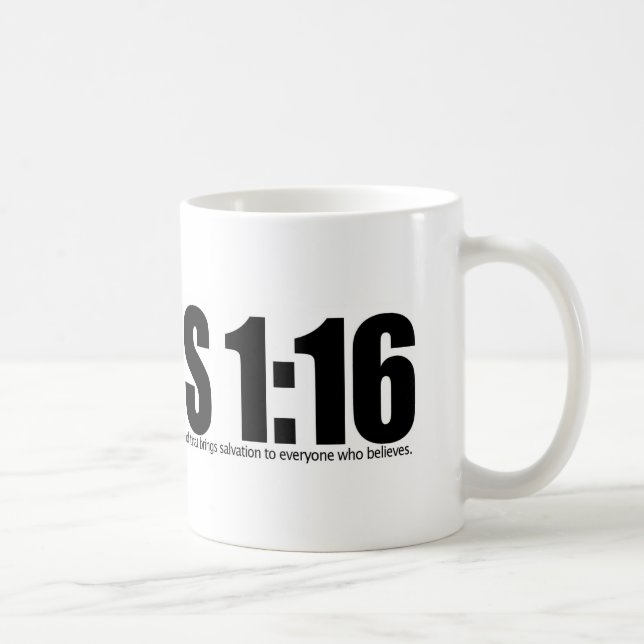 Romans 1:16 coffee mug (Right)