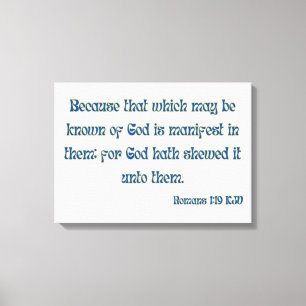 Romans 1:19 Bible Verse KJV Wall Art