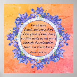 Romans 3:23-24 poster