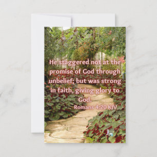 Romans 4:20 KJV Bible Verse Pic Appartement Carte 