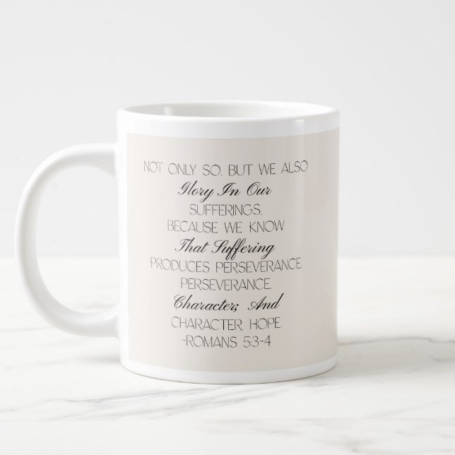 Romans 53:4 Hope Bible Verse Mug  (Left)