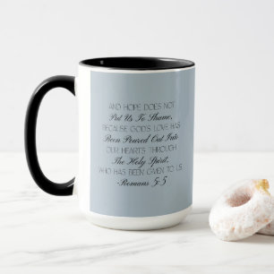 Romans 5:5 Hope Bible Verse Mug