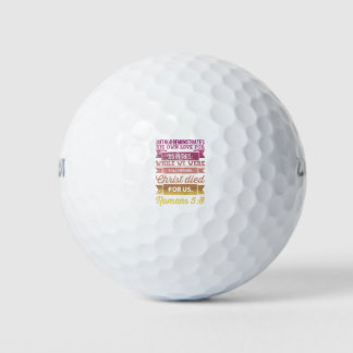 Romans 5:8 Bible Verse design Golf Balls