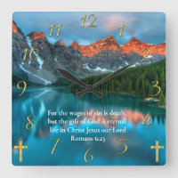 Romans 6:23 beautiful moutain lake view