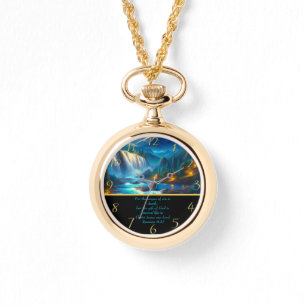  Romans 6:23 Christian Faith a waterfall  gold Watch