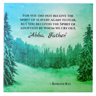 Romans 8:15 We cry out "Abba Father" Tile