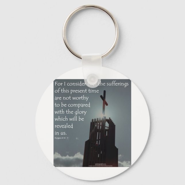 Romans 8:18 Glory to be Revealed Keychain (Front)