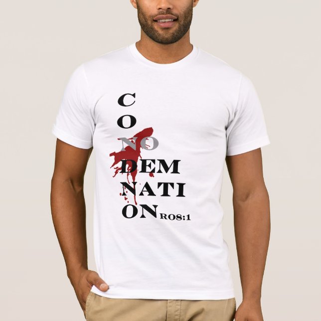 Romans 8:1 T-Shirt (Front)