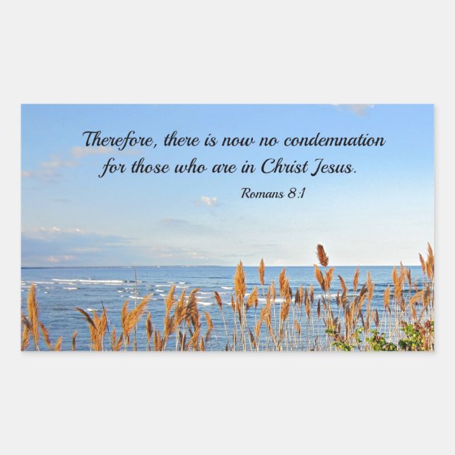 Romans 8:1 Therefore, there is now no condemnation Sticker (Front)
