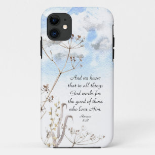 Romans 8:28 All things God works for the good iPhone 11 Case