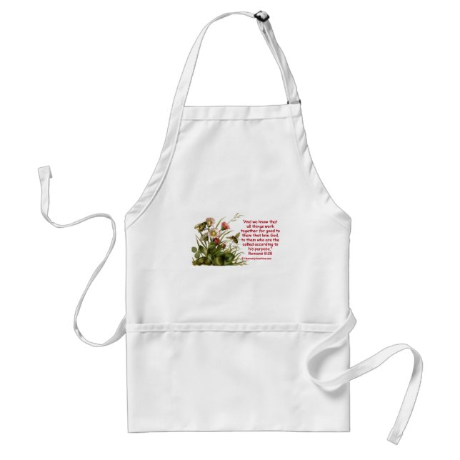 Romans 8:28 Bee Motif Standard Apron (Front)
