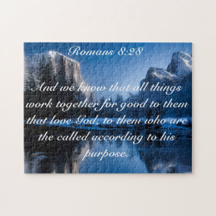 Romans 8:28 Bible Verse  Jigsaw Puzzle