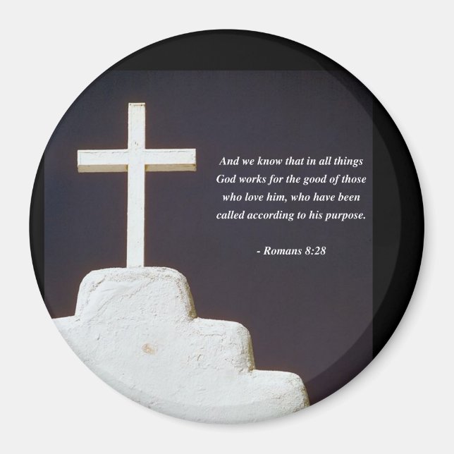 ROMANS 8:28 Bible Verse Magnet (Front)