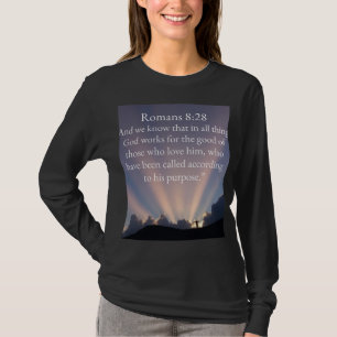 Romans 8:28 Bible Verse Women's Long Sleeve Tee