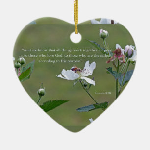 Romans 8:28 ceramic ornament