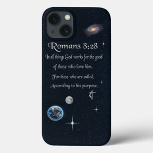 Romans 8:28 Christian Bible verse iPhone 13 Case